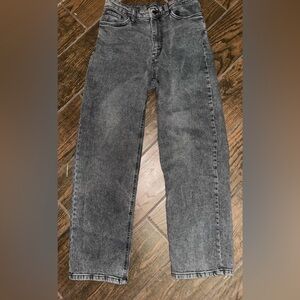 blackish whiteish jeans, great condition, no hole, not worn a lot, good quality